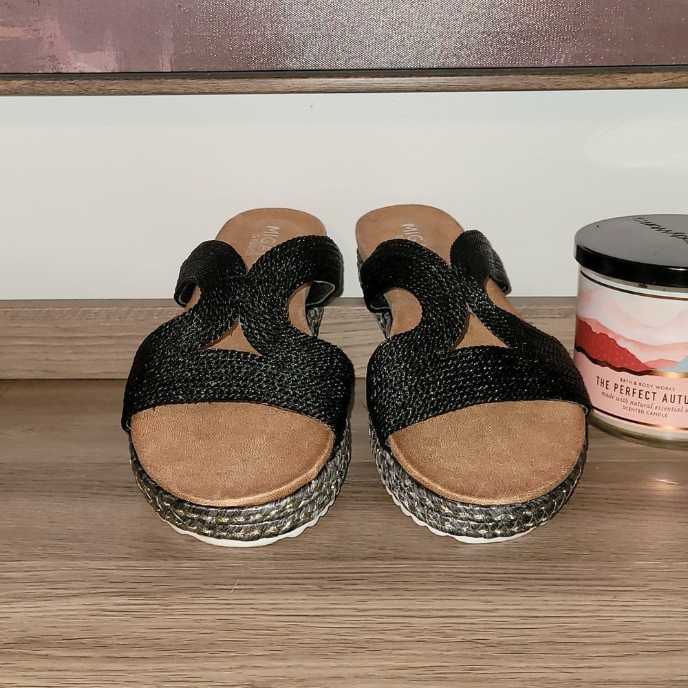 Black Woven Sandals